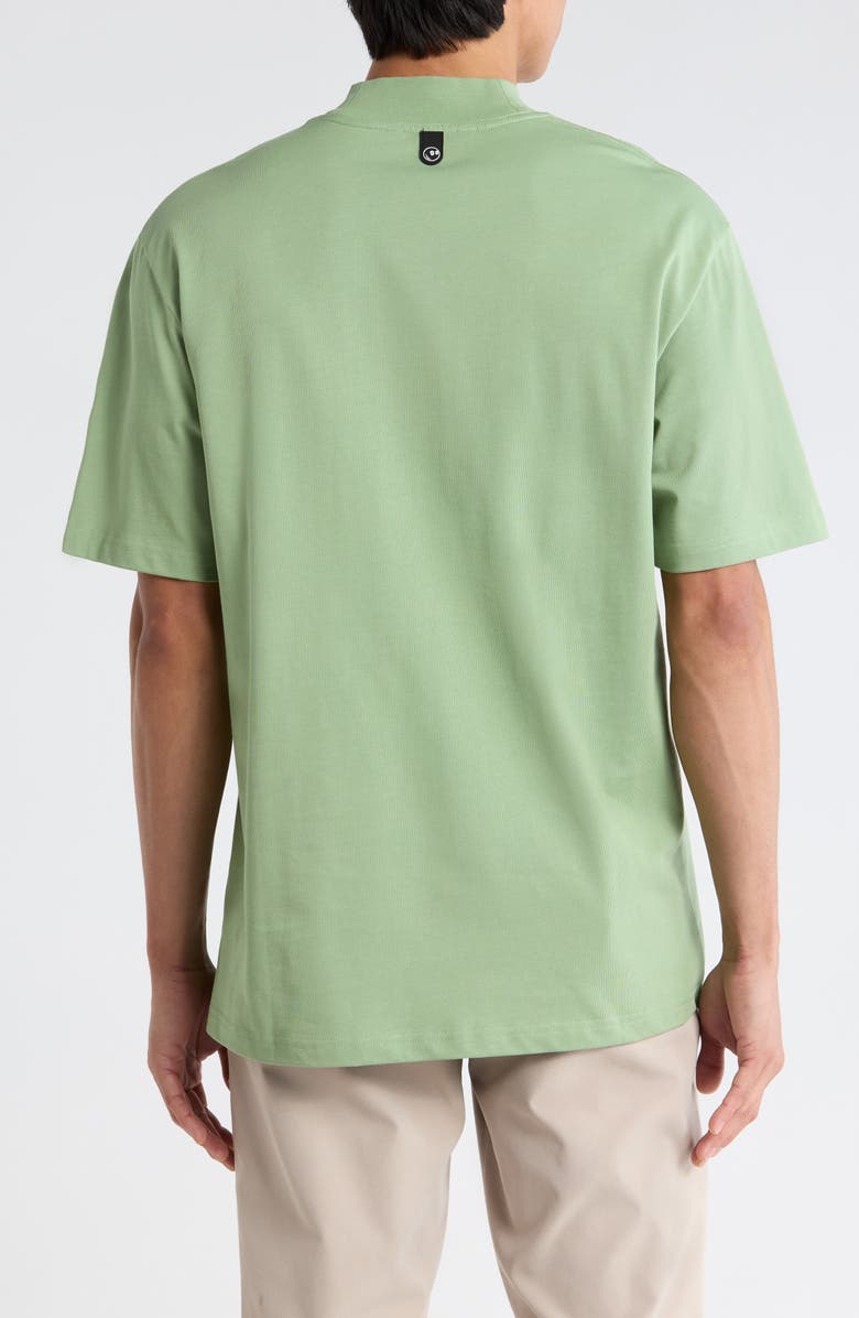 Malbon Golf Mare Mock Neck T-Shirt, Alternate, color, Seafoam Sage