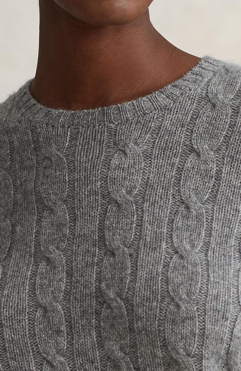 Polo Ralph Lauren Julianna Cashmere Cable Crewneck Sweater, Alternate, color,