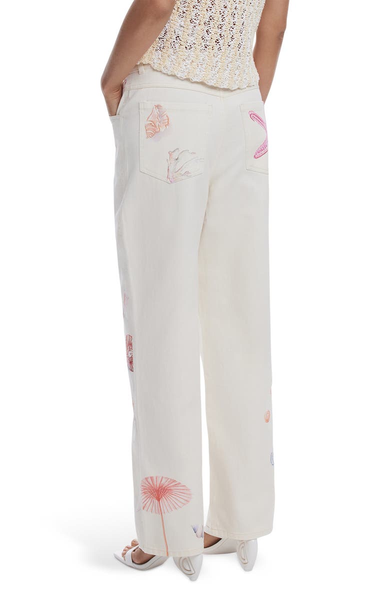 Desigual Mixed Print Jeans, Alternate, color,