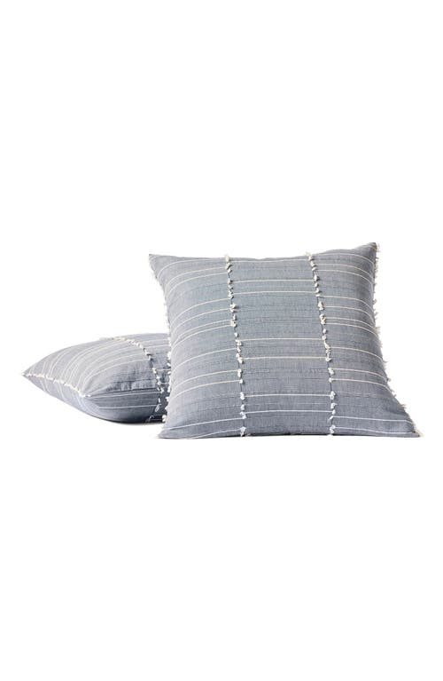 Coyuchi Precita Organic Cotton Pillow Cover In Celeste/undyed