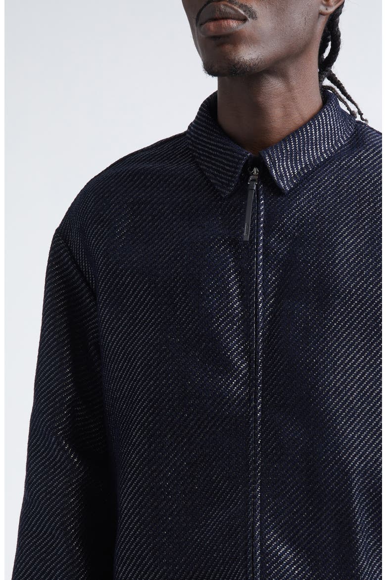 La Chemise Veloce Zip Overshirt, Alternate, color, NAVY/ BLACK