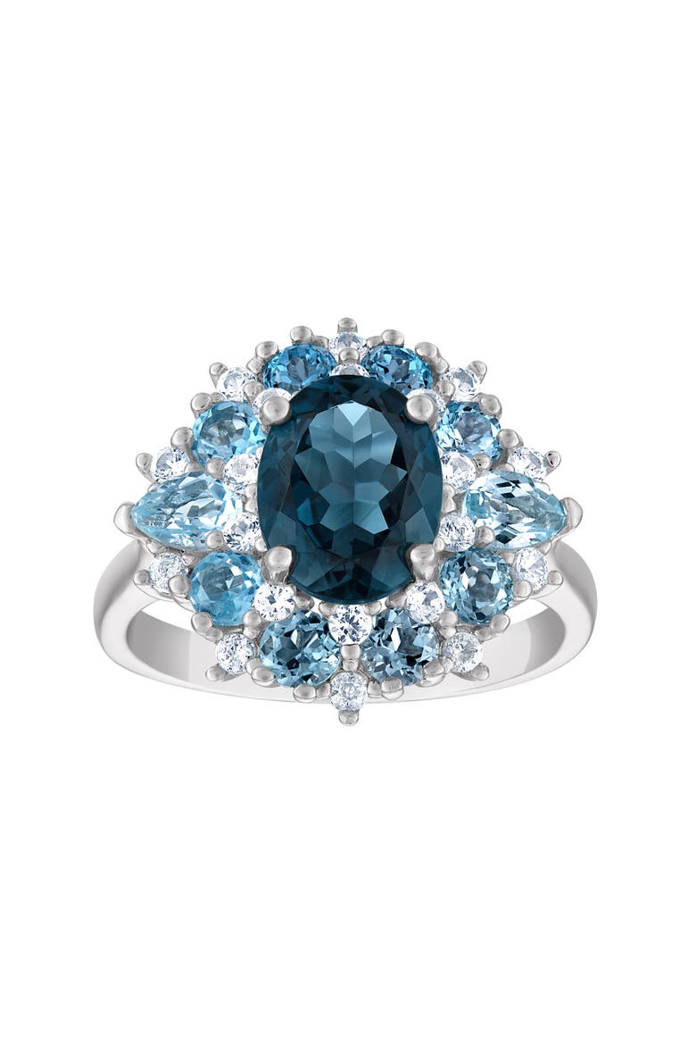 Sterling Silver London & Swiss Blue Topaz Ring, Main, color, BLUE TOPAZ