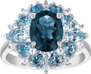 FZN 14K Rose Gold Over Silver Amethyst & Pink Topaz Ring