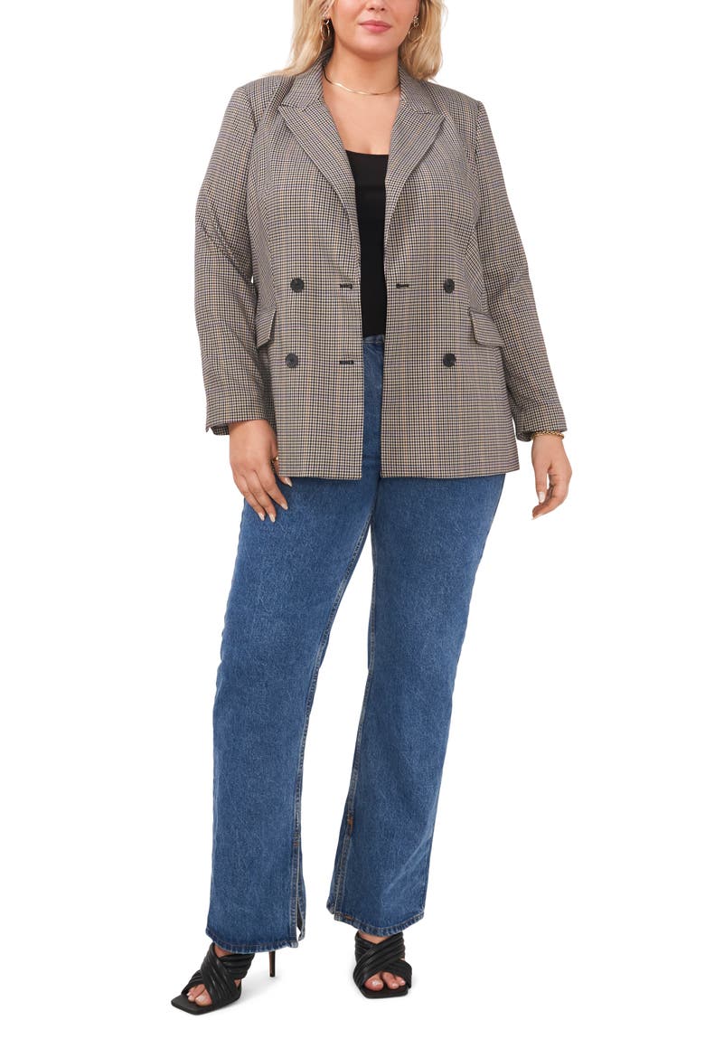 Plaid Double Breasted Blazer, Alternate, color, COUNTRY PLAID