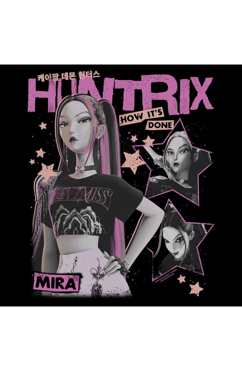 KPop Demon Hunters Men's KPop Demon Hunters Pop Star Huntrix Mira  Sweatshirt, Alternate, color, Black