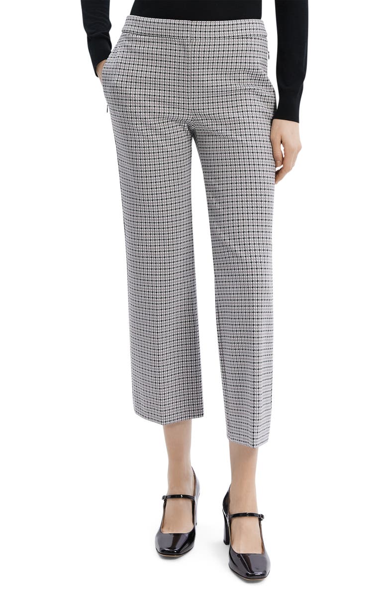 Theory Houndstooth Crop Pants, Main, color,