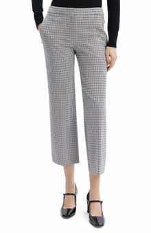 Theory Houndstooth Crop Pants