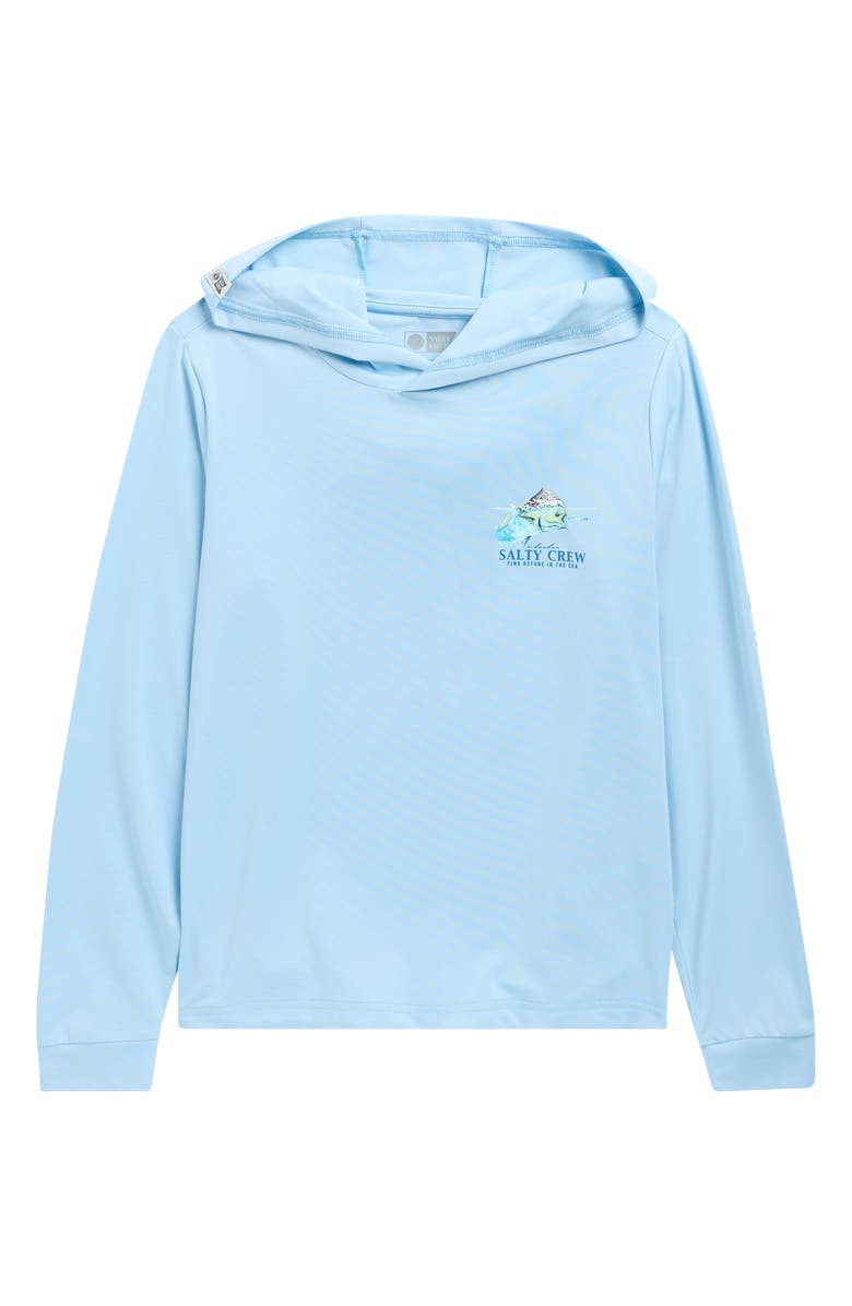 Salty Crew Kids' Surface Hooded Sunshirt, Main, color, Clear Sky