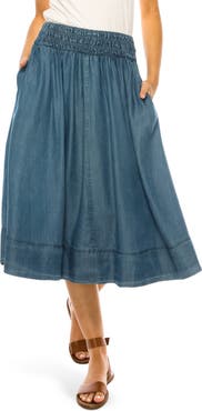 A COLLECTIVE STORY Smock Waist Midi Skirt