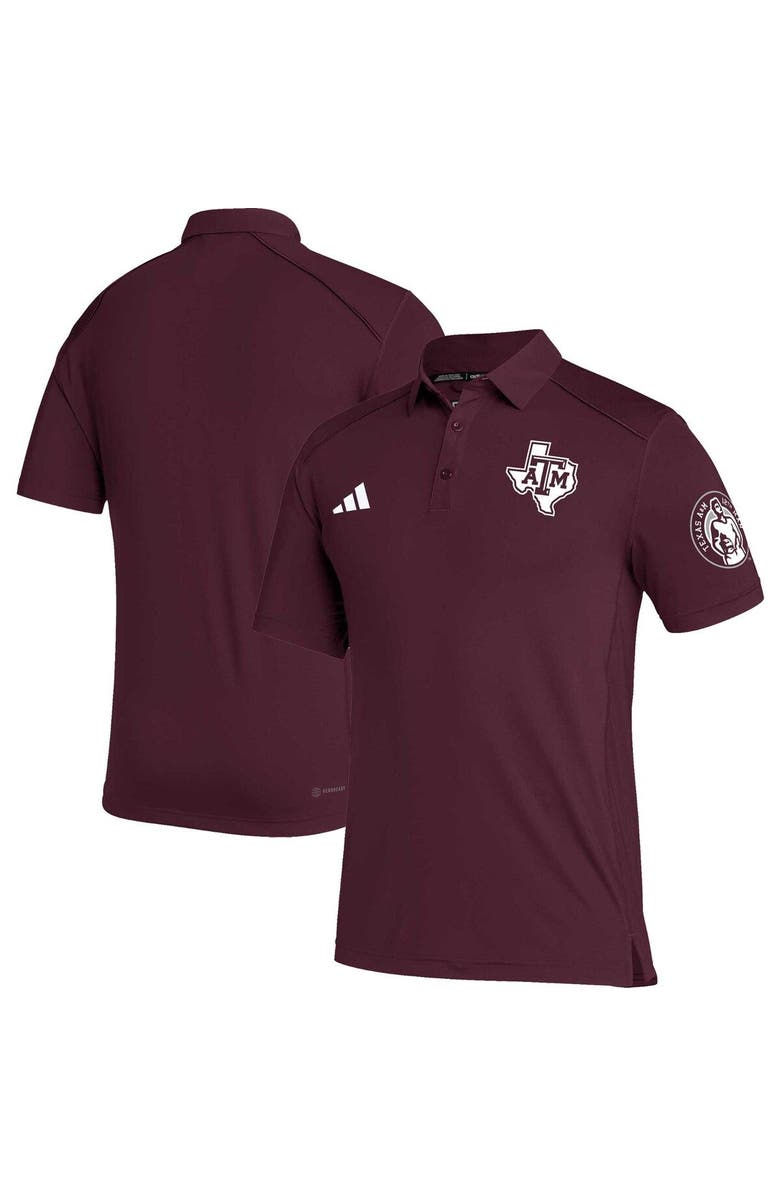 adidas Men's adidas  Maroon Texas A&M Aggies Strategy AEROREADY Polo, Main, color, 
