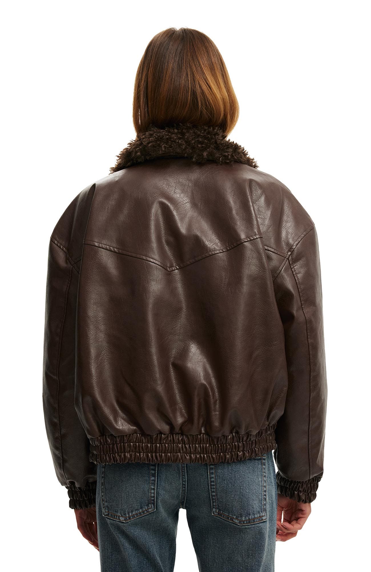 Women's Darcy Faux Leather Bomber - image 4
