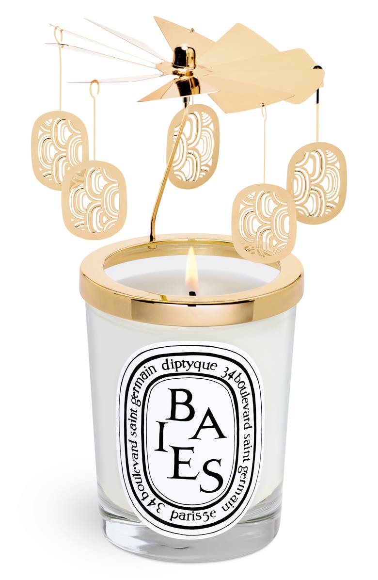 Diptyque Baies Candle & Carousel Set, Main, color, 