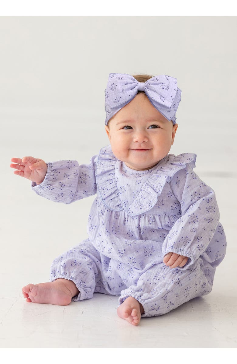 Mabel + Honey Lana Romper, Alternate, color, Purple