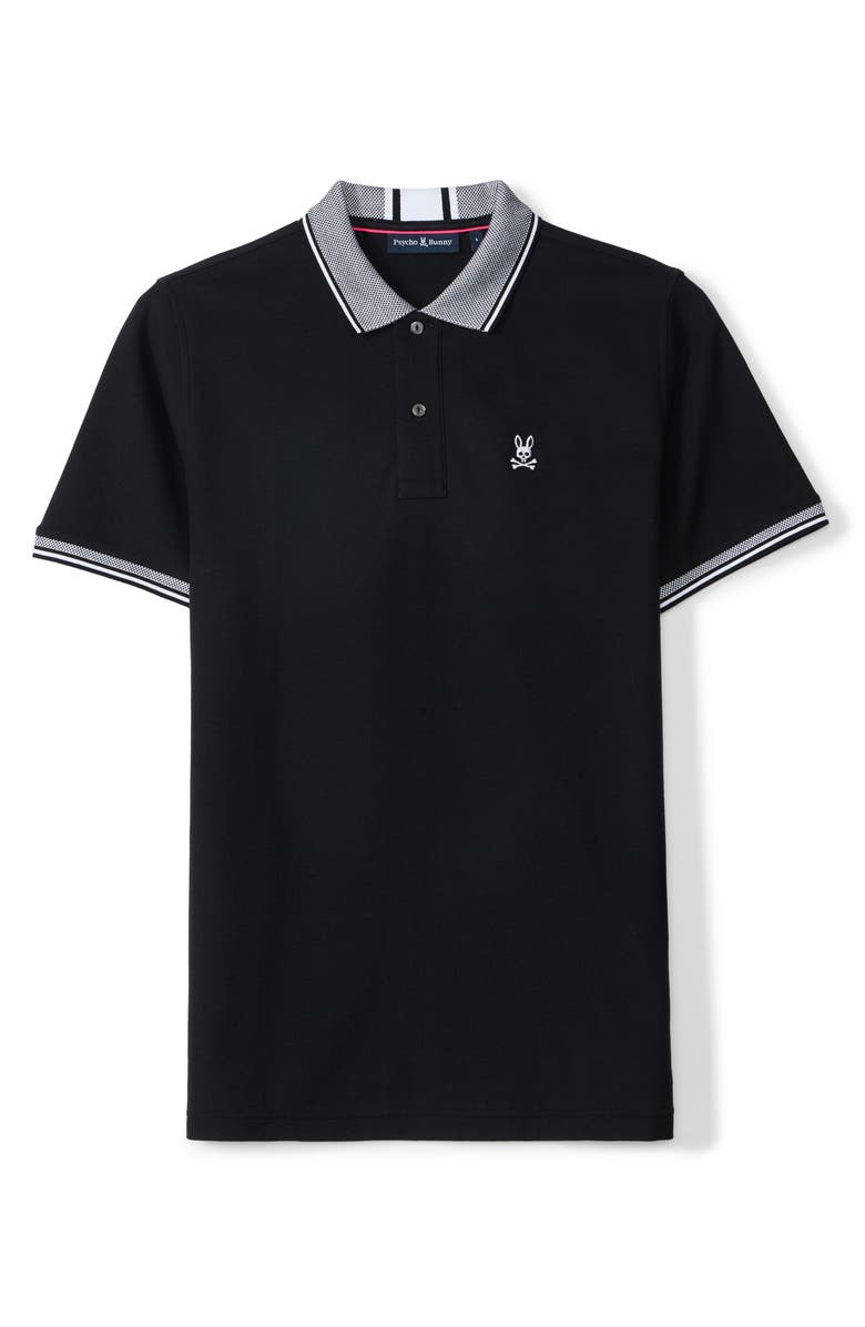 Psycho Bunny Bradford Tipped Piqué Knit Polo, Alternate, color, 