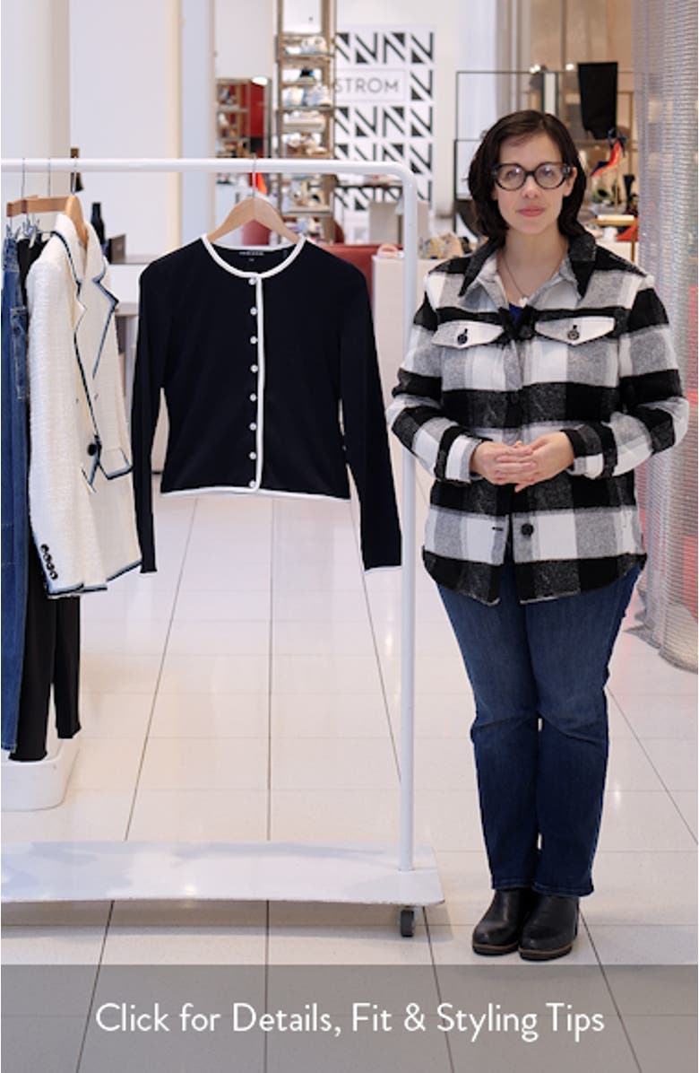 Wilmer Tipped Cotton Cardigan, sales video thumbnail