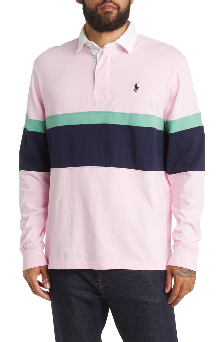 Polo Ralph Lauren Men's Classic Fit Stripe Long Sleeve Polo, Main, color, 