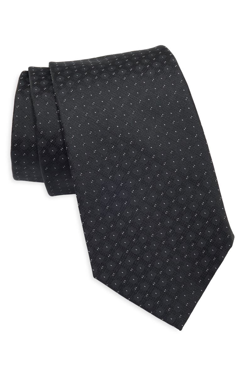 Calvin Klein Marina Neat Tie, Main, color, Black