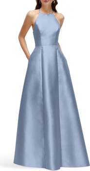 Alfred Sung A-Line Satin Gown