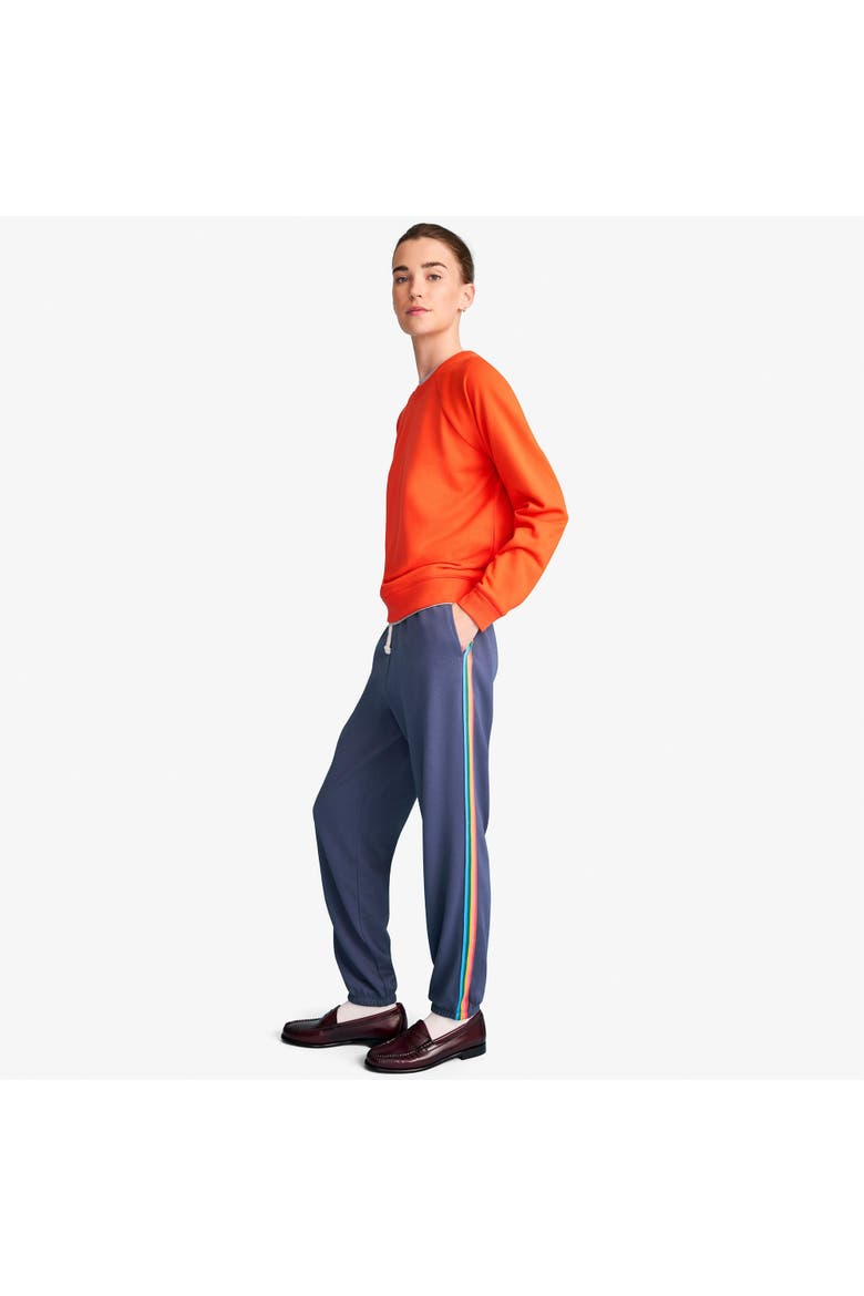 Women's Fit 24/7 Rainbow Trim Sweatpant, Alternate, color, Sunwashed Navy