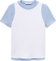 MANGO Double Layer Cotton T-Shirt
