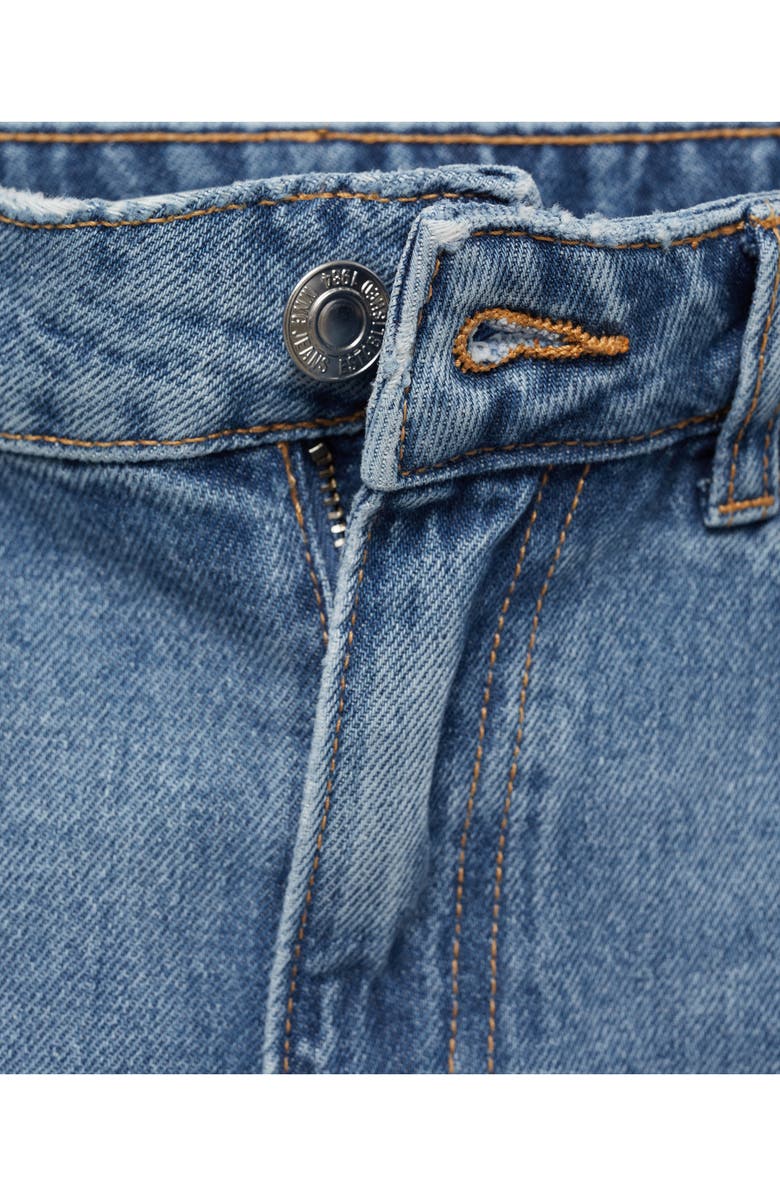 MANGO High Waist Denim Mom Shorts, Alternate, color,