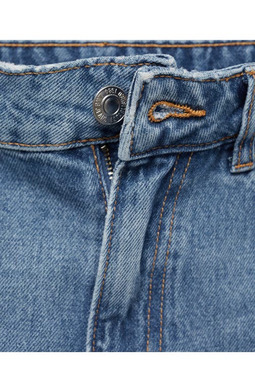 Mango High Waist Denim Mom Shorts In Blue