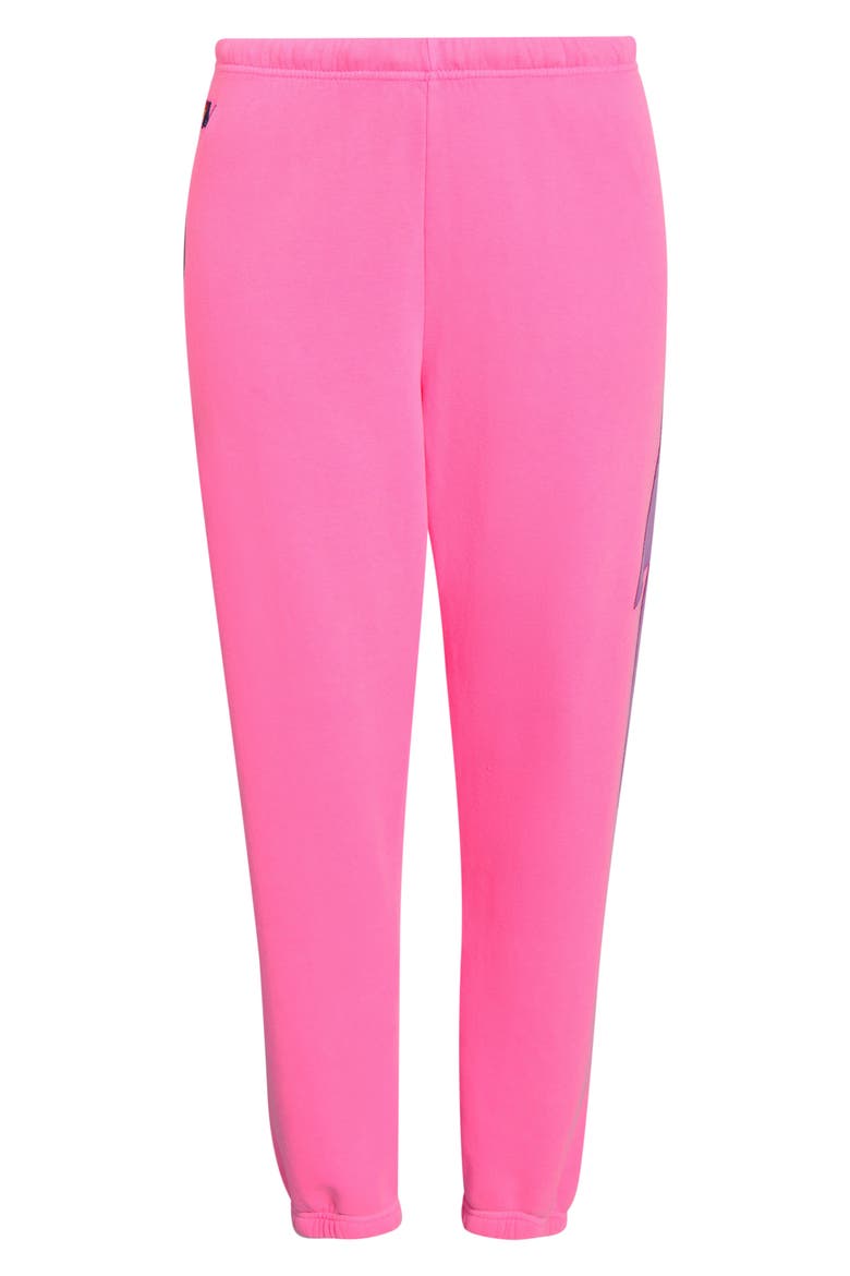 Aviation Nation Bolt Stitch Sweatpants, Alternate, color, NEON PINK/ PURPLE