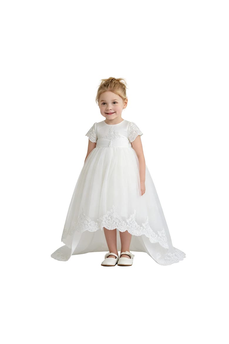 Paloma Lace Formal Dress, Alternate, color, White