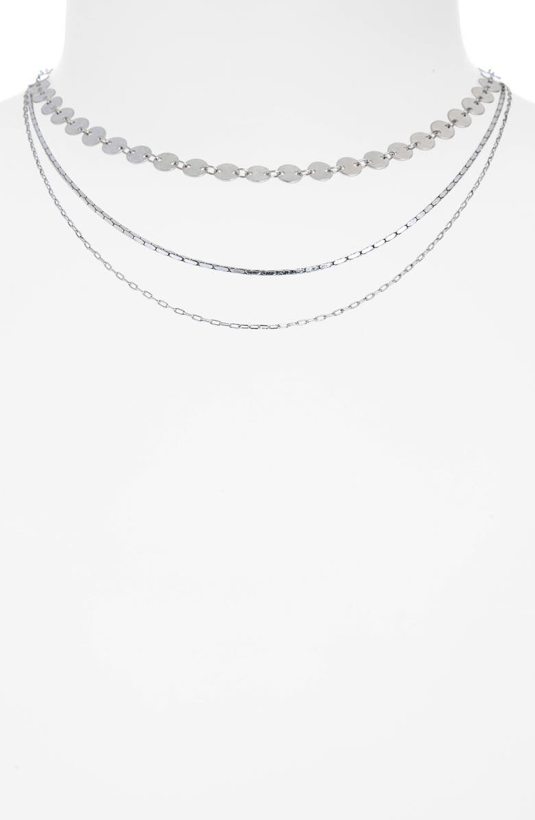Madewell Disc Layered Necklaces, Alternate, color,