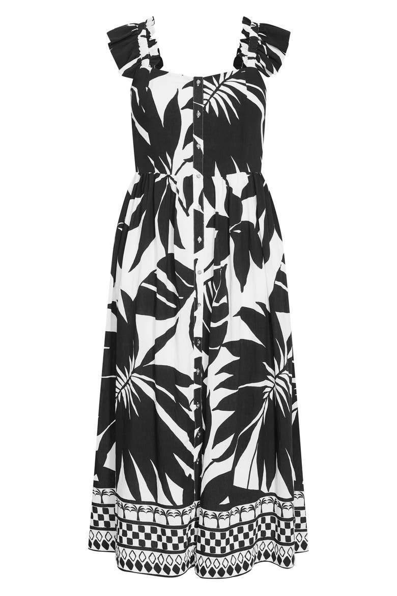 Mirage Print Maxi Dress, Alternate, color, ISLAND OASIS BDR