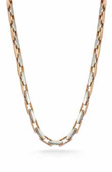 Two Tone Plated Link Necklace
