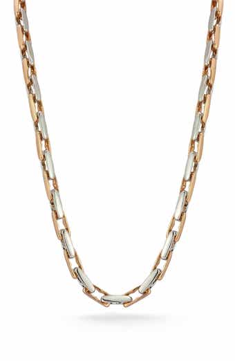Two Tone Plated Link Necklace