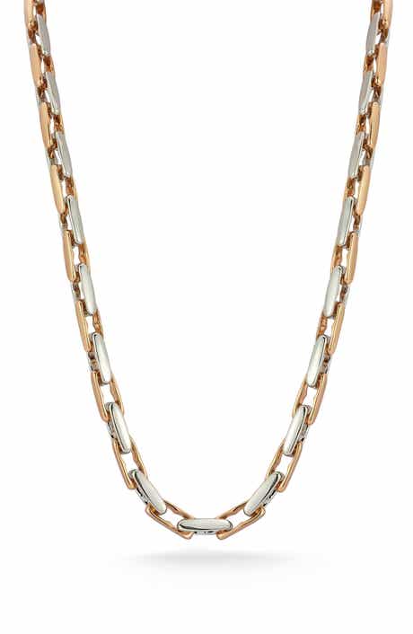 Two Tone Plated Link Necklace