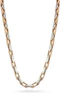 CHLOE AND MADISON Two Tone Plated Link Necklace