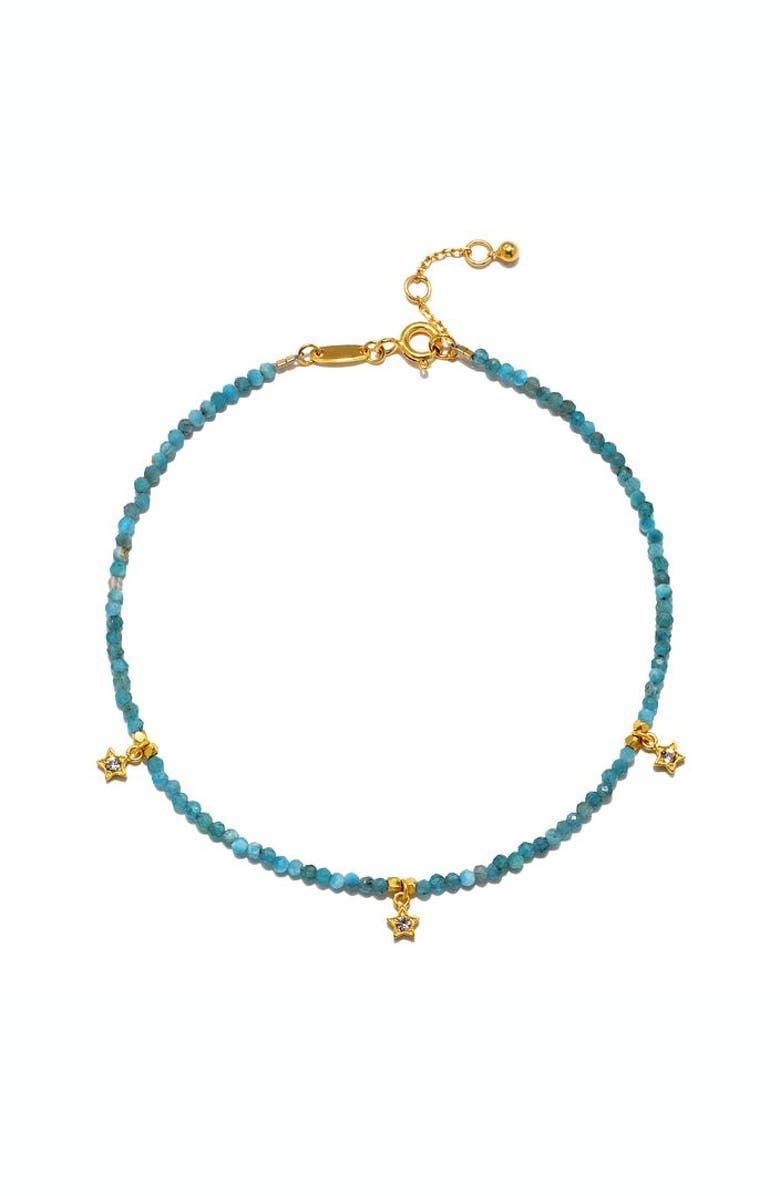 Satya Jewelry Blue moonstone anklet, Main, color, Blue