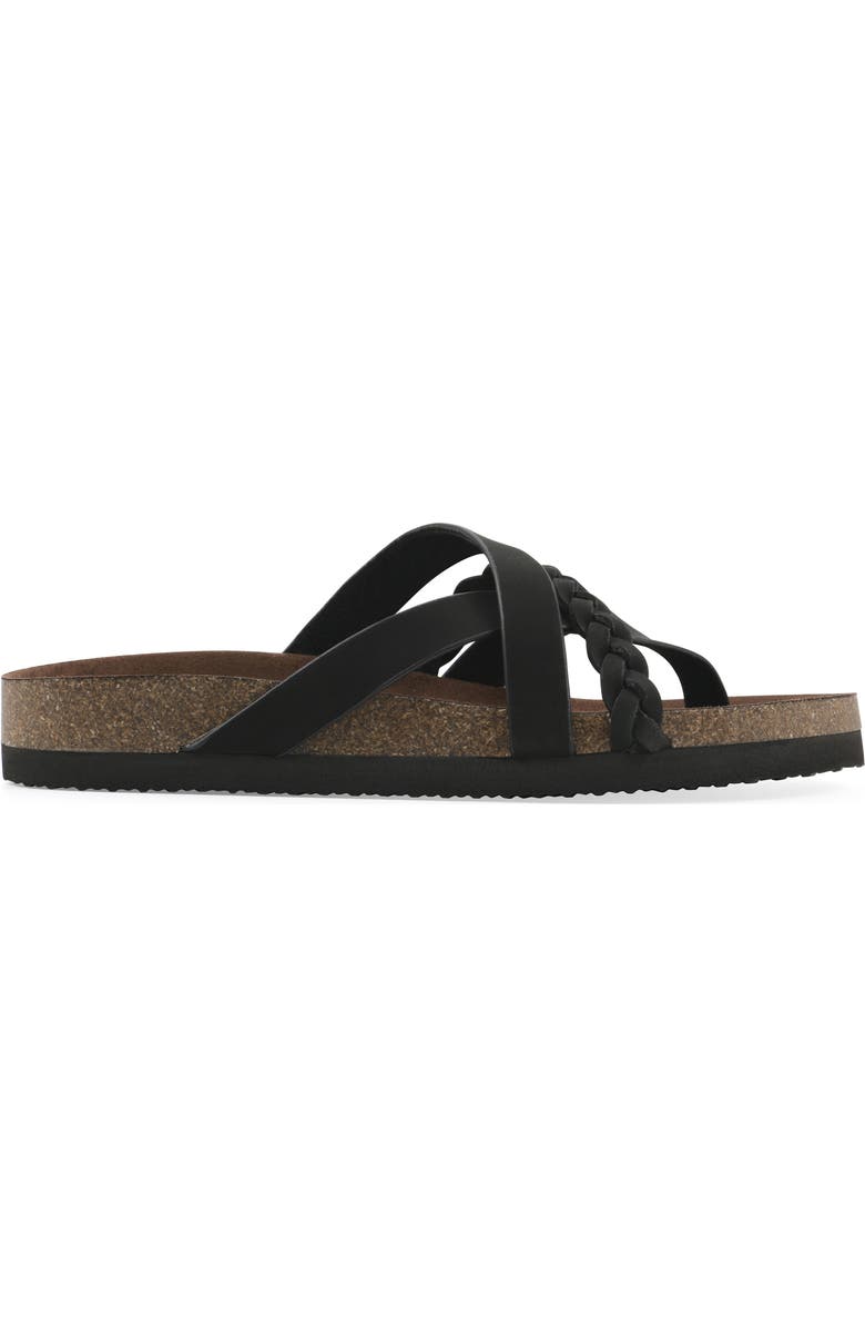 White Mountain Footwear Halogen Slide Sandal, Alternate, color, Black/ Nubuck
