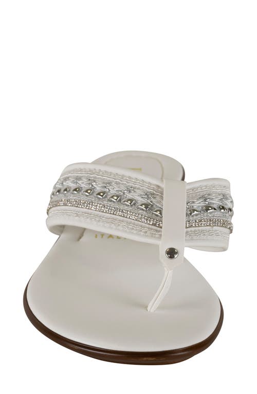 Italian Shoemakers Zali Slide Sandal In White