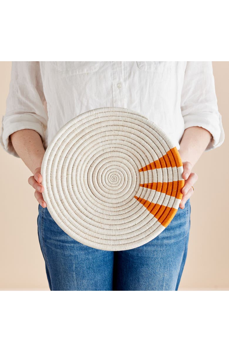 kanju Interiors Moja Orange Wall Basket, Main, color, Natural