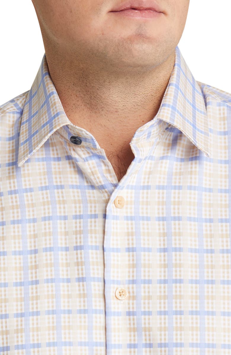 Duchamp Men's Tailored Fit Plaid Dress Shirt, Alternate, color, 