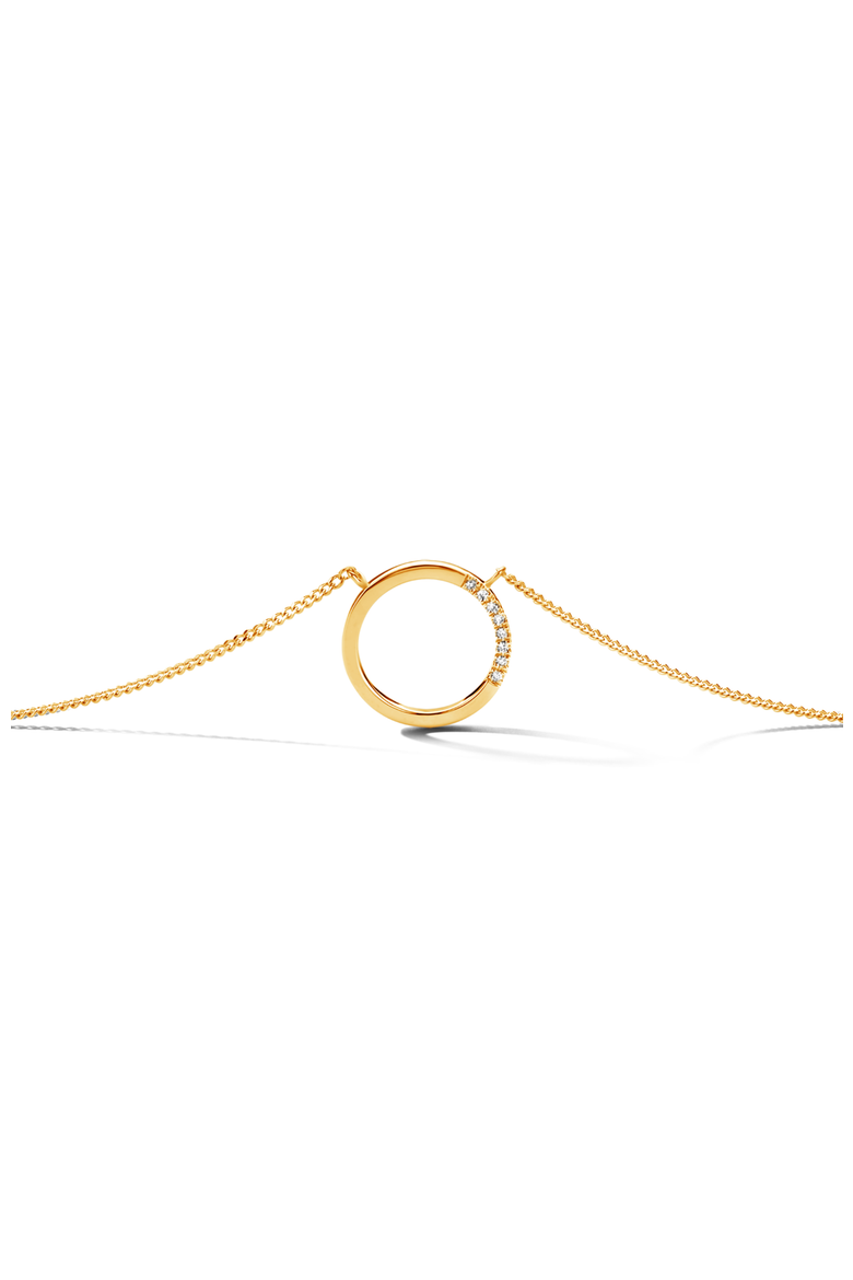 Venus Diamond Necklace |  8 natural diamonds | 925 Sterling Silver | Necklace | 15 - 16.5 in | Yellow 18k-Gold Plated, Alternate, color, Yellow 18k Gold Plated