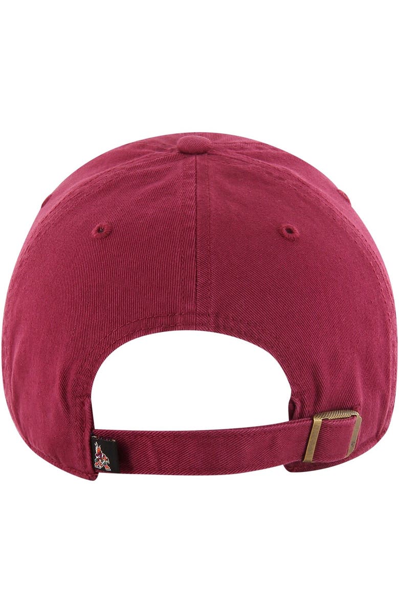 '47 Men's '47 Garnet Arizona Coyotes Core Logo Clean Up Adjustable Hat, Alternate, color,