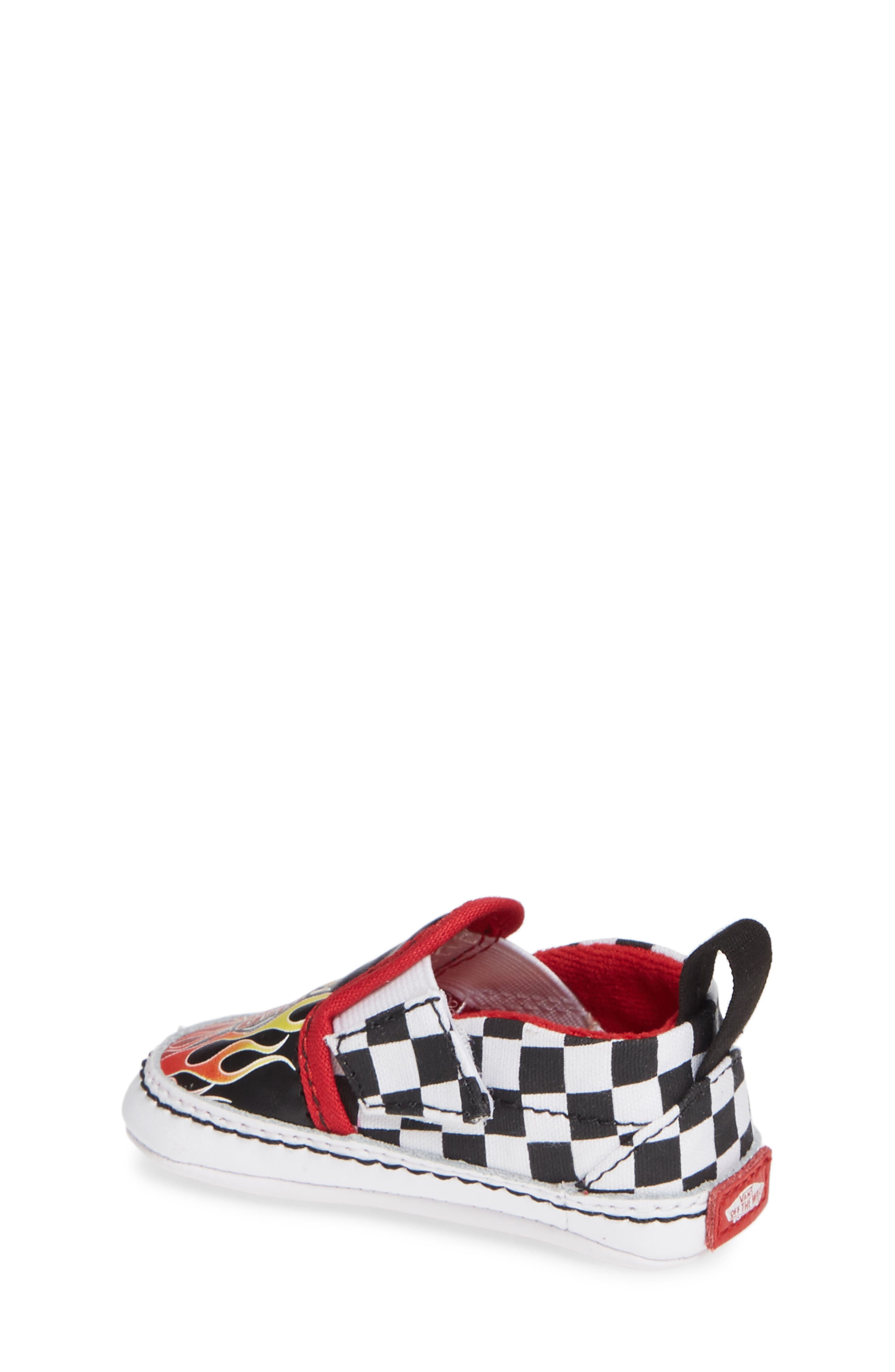 Vans Slip-On V Crib Shoe, Alternate, color, 