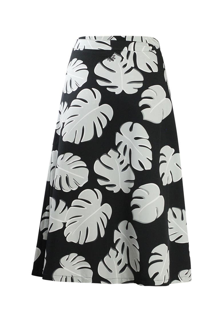 Wrap Skirt, Alternate, color, Black Flora