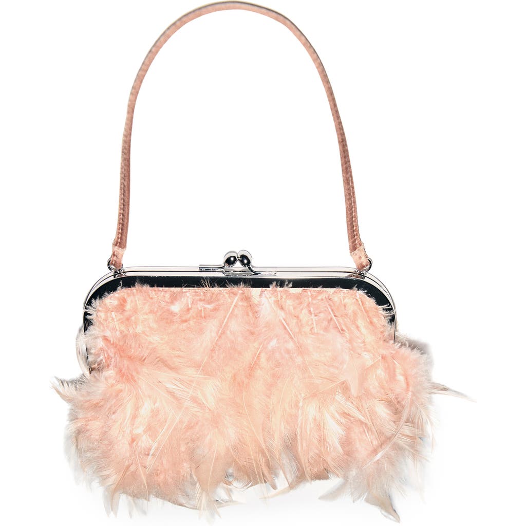 Mango Feather Frame Handbag In Blush