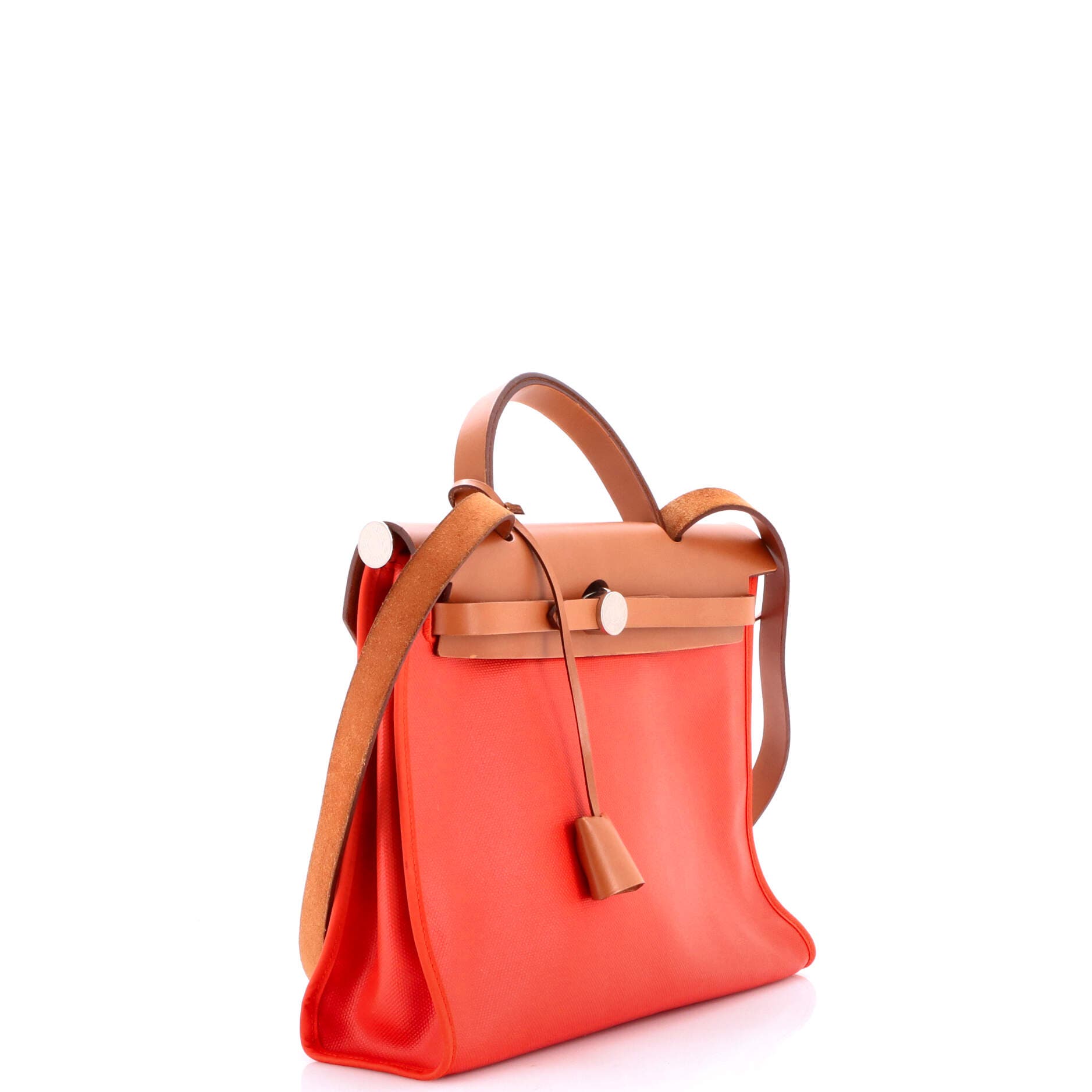 Herbag Zip Berline Vache Canvas and Leather 31, Alternate, color, Capucine