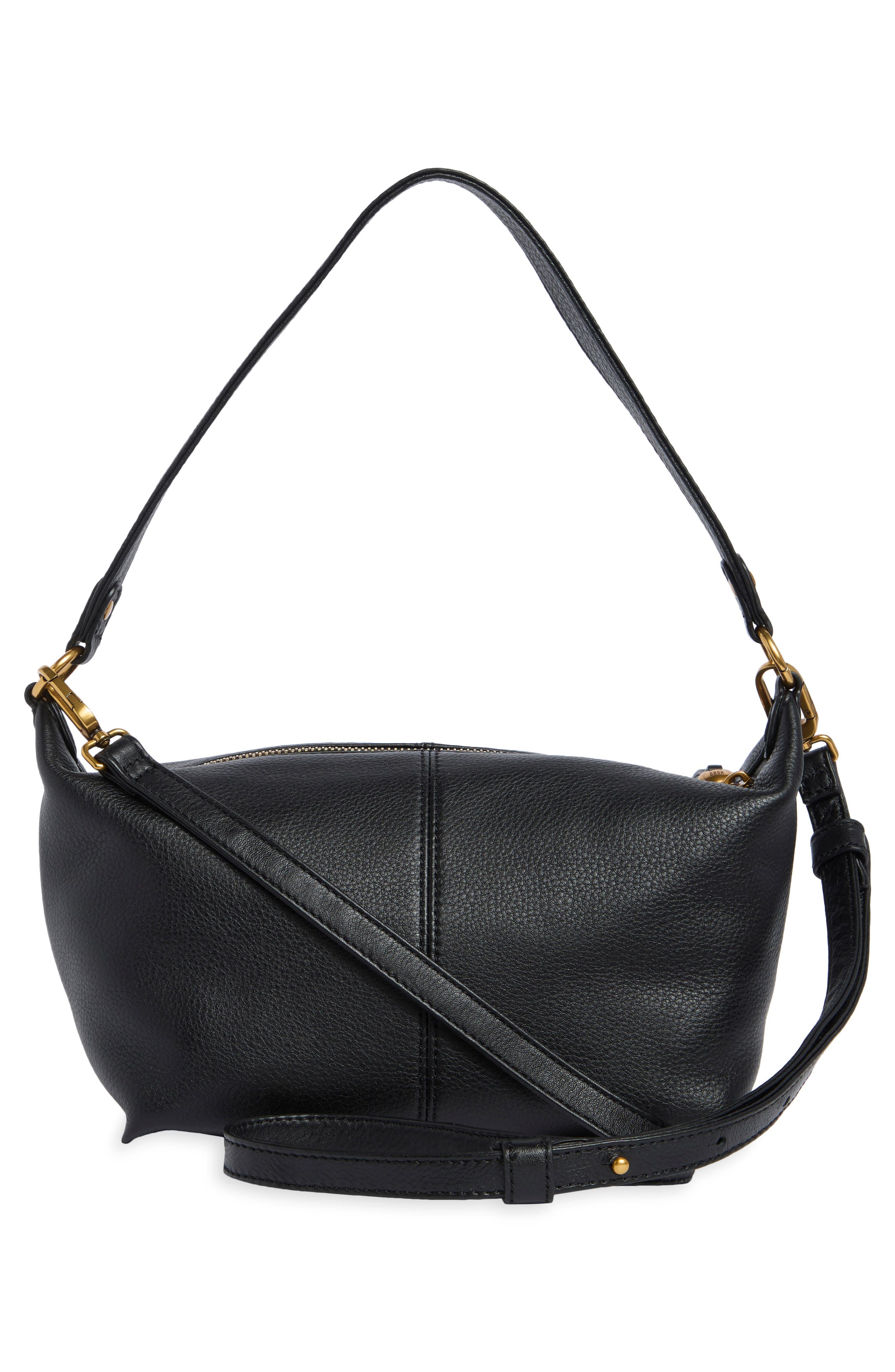 Laguna Leather Crossbody Bag, Alternate, color, BLACK