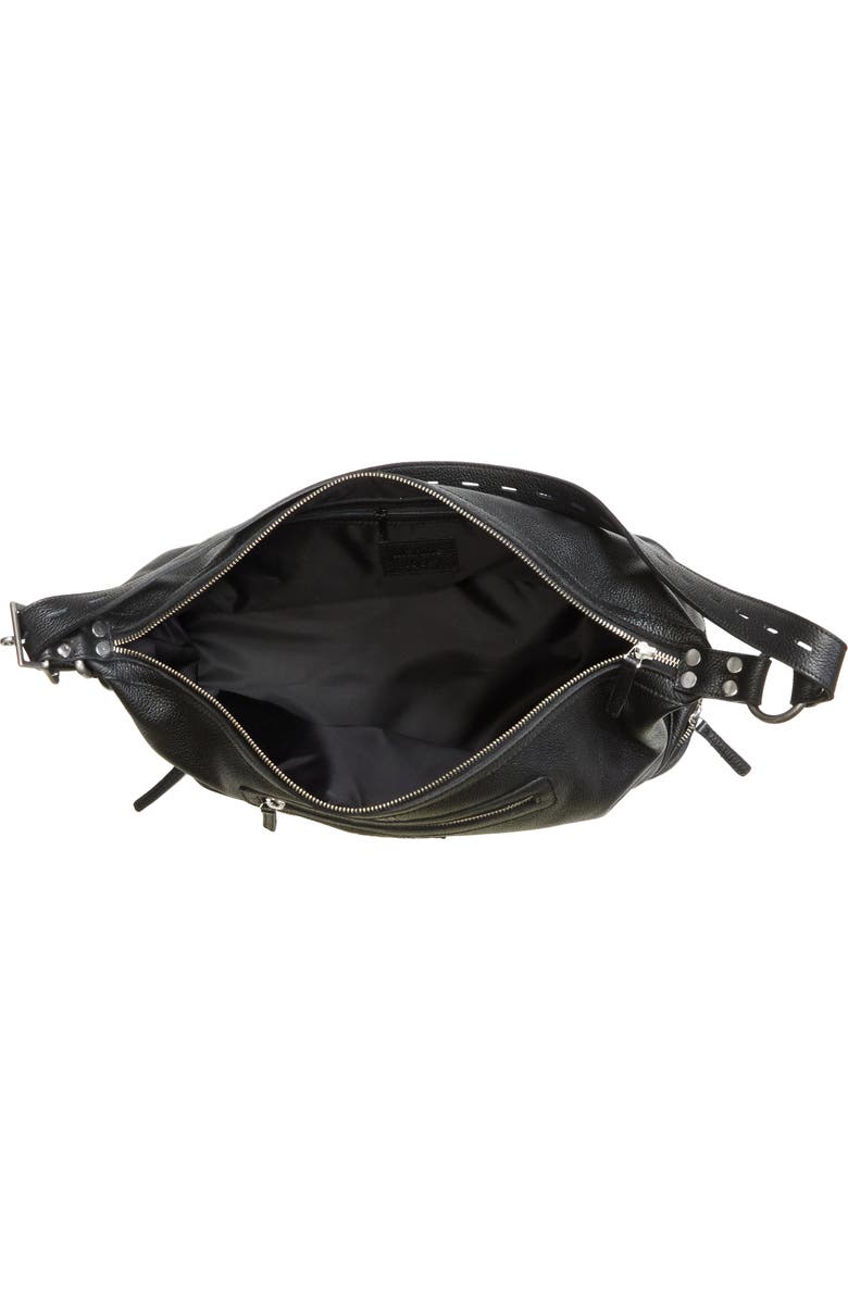 Martine Rose Bondage Leather Bag, Alternate, color, Black