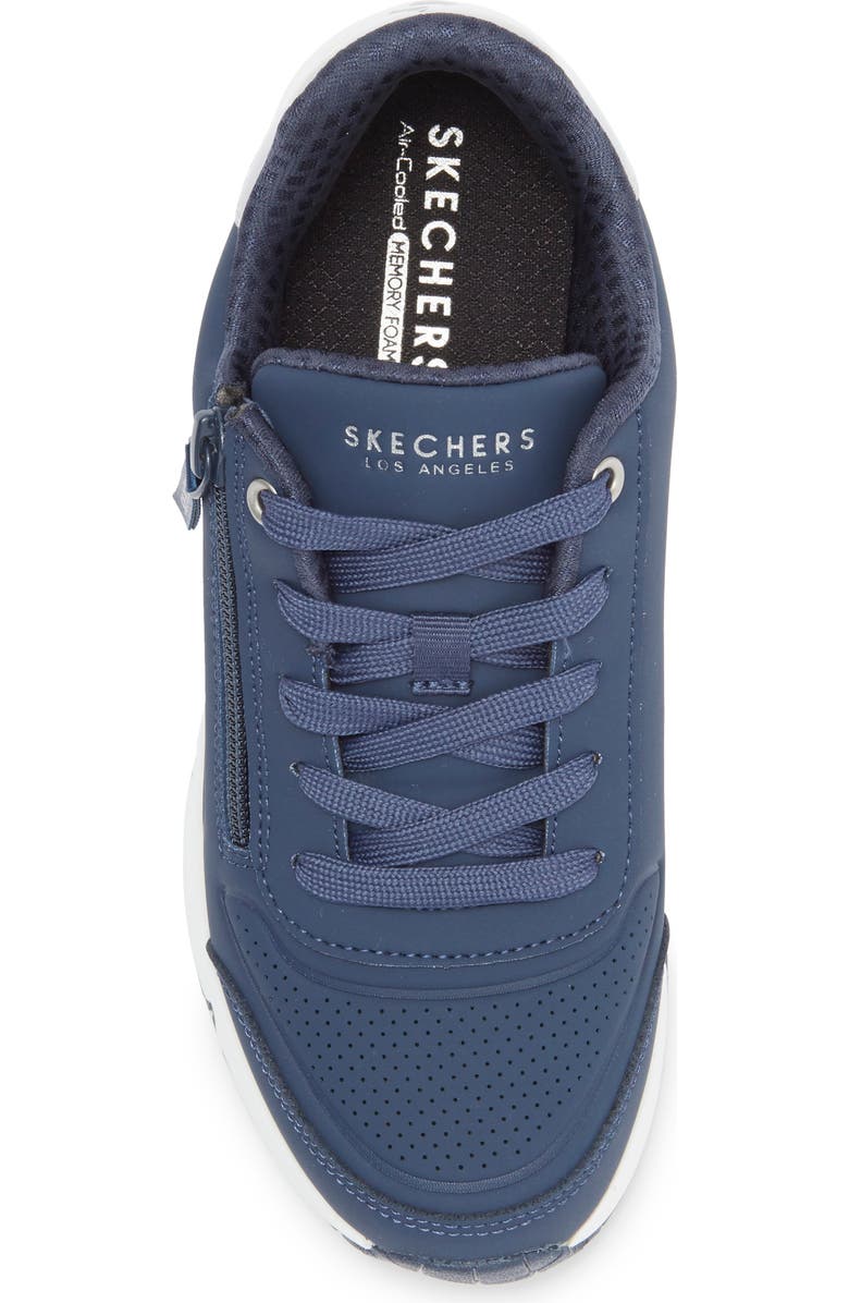SKECHERS Kids' Uno Gen1 Zip Sneaker, Alternate, color, Navy