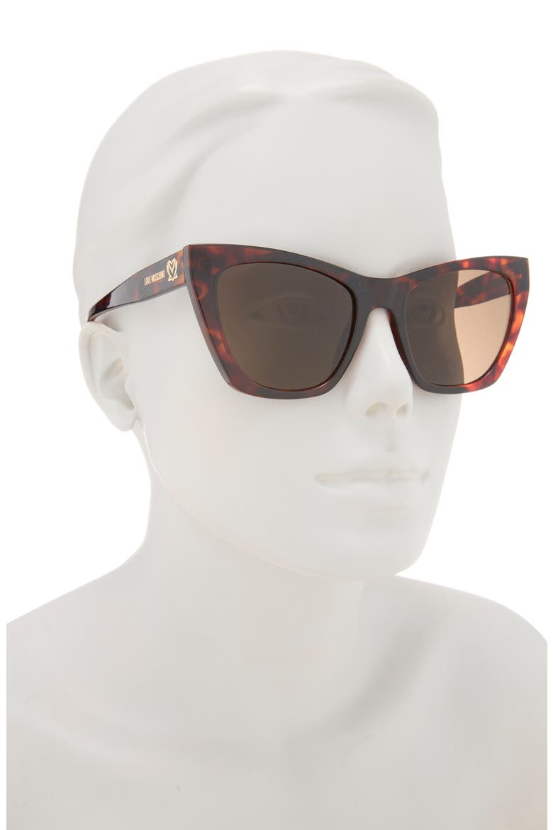 53mm Cat Eye Sunglasses, Alternate, color, HAVANA