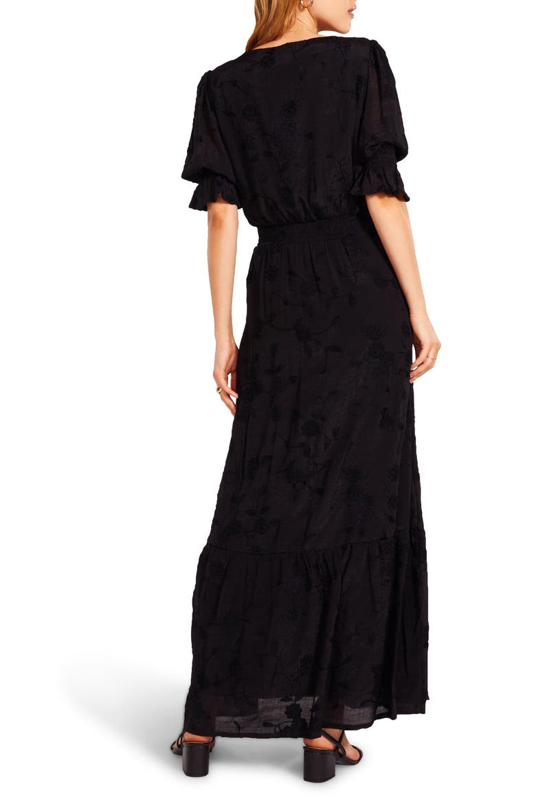 BB Dakota x Steve Madden Hampton Embroidered Prairie Dress, Alternate, color, BLACK